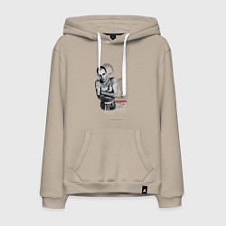 Толстовка-худи хлопковая мужская Underworld - trainspotting born slippy, цвет: миндальный