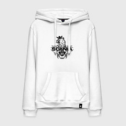 Толстовка-худи хлопковая мужская Scania V8, цвет: белый