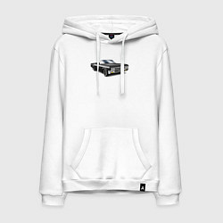 Толстовка-худи хлопковая мужская Кабриолет, цвет: белый
