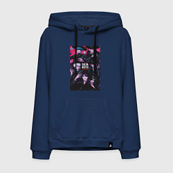 Толстовка-худи хлопковая мужская Saja Boys, цвет: тёмно-синий