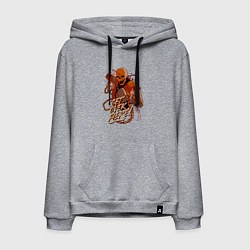 Толстовка-худи хлопковая мужская Скорпион иди сюда, цвет: меланж