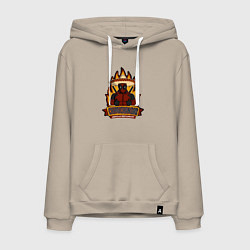 Толстовка-худи хлопковая мужская Deadpool chimichangas, цвет: миндальный