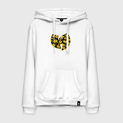 Толстовка-худи хлопковая мужская Wu-Tang flowers, цвет: белый