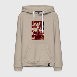 Толстовка-худи хлопковая мужская Чемпион Рокки, цвет: миндальный