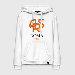 Толстовка-худи хлопковая мужская FC Roma 1927, цвет: белый