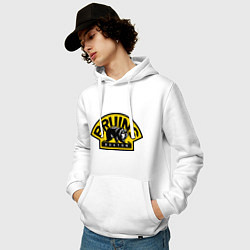 Толстовка-худи хлопковая мужская HC Boston Bruins Label, цвет: белый — фото 2