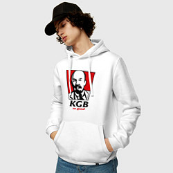 Толстовка-худи хлопковая мужская KGB: So Good, цвет: белый — фото 2