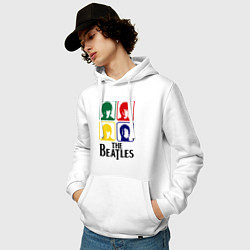 Толстовка-худи хлопковая мужская The Beatles: Colors, цвет: белый — фото 2
