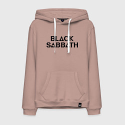 Толстовка-худи хлопковая мужская Black Sabbath, цвет: пыльно-розовый