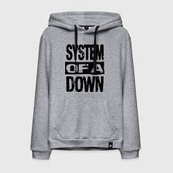 Толстовка-худи хлопковая мужская System Of A Down, цвет: меланж