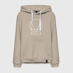 Толстовка-худи хлопковая мужская OWSLA, цвет: миндальный