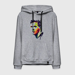 Толстовка-худи хлопковая мужская Lionel Messi: fun-art, цвет: меланж