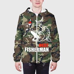 Куртка с капюшоном мужская Best fisherman, цвет: 3D-белый — фото 2