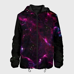 Куртка с капюшоном мужская Космос, цвет: 3D-черный