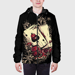 Куртка с капюшоном мужская Карты дьявола, цвет: 3D-черный — фото 2
