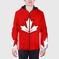 Куртка с капюшоном мужская Сборная Канады: домашняя форма, цвет: 3D-черный — фото 2