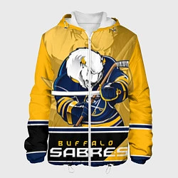 Куртка с капюшоном мужская Buffalo Sabres, цвет: 3D-белый