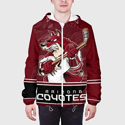 Куртка с капюшоном мужская Arizona Coyotes, цвет: 3D-белый — фото 2