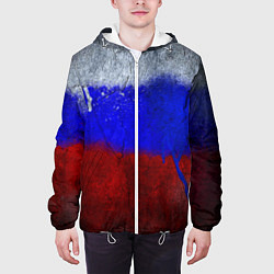 Куртка с капюшоном мужская Русский триколор, цвет: 3D-белый — фото 2