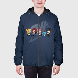 Куртка с капюшоном мужская Хвост Феи, цвет: 3D-черный — фото 2
