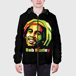 Куртка с капюшоном мужская Bob Marley Smile, цвет: 3D-черный — фото 2
