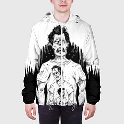 Куртка с капюшоном мужская Зомби рекурсия, цвет: 3D-белый — фото 2