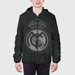 Куртка с капюшоном мужская Real Madrid, цвет: 3D-черный — фото 2