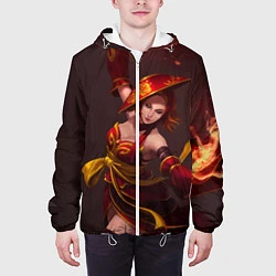 Куртка с капюшоном мужская Lina: Dragon Fire, цвет: 3D-белый — фото 2