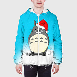 Куртка с капюшоном мужская Тоторо под снегом, цвет: 3D-белый — фото 2
