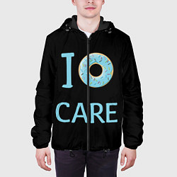 Куртка с капюшоном мужская I Donut care, цвет: 3D-черный — фото 2