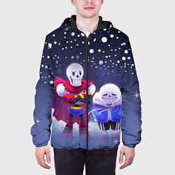 Куртка с капюшоном мужская Sans & Papyrus, цвет: 3D-черный — фото 2