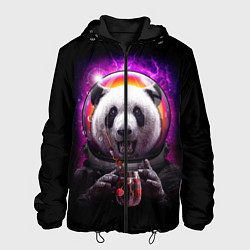 Куртка с капюшоном мужская Panda Cosmonaut, цвет: 3D-черный