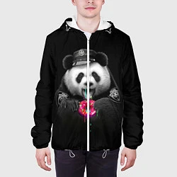Куртка с капюшоном мужская Donut Panda, цвет: 3D-белый — фото 2