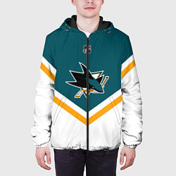 Куртка с капюшоном мужская NHL: San Jose Sharks, цвет: 3D-черный — фото 2