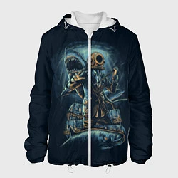 Куртка с капюшоном мужская Подводная охота, цвет: 3D-белый