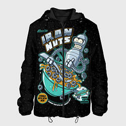 Куртка с капюшоном мужская Iron Nuts, цвет: 3D-черный