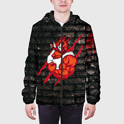 Куртка с капюшоном мужская Кабан-качок, цвет: 3D-черный — фото 2