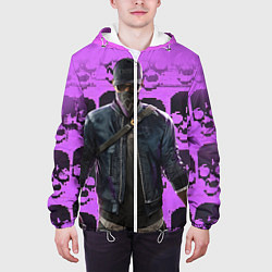 Куртка с капюшоном мужская Watch Dogs 2, цвет: 3D-белый — фото 2