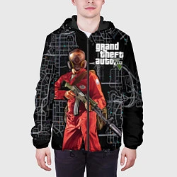 Куртка с капюшоном мужская GTA V: Map, цвет: 3D-черный — фото 2