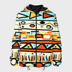 Куртка с капюшоном мужская Узор Африки, цвет: 3D-черный