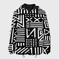 Куртка с капюшоном мужская Pattern, цвет: 3D-черный