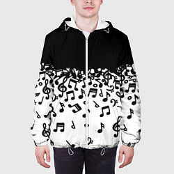 Куртка с капюшоном мужская Поглощение музыкой, цвет: 3D-белый — фото 2