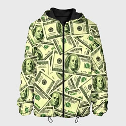 Куртка с капюшоном мужская Benjamin Franklin, цвет: 3D-черный