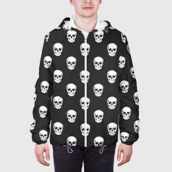 Куртка с капюшоном мужская BFMV: Skulls, цвет: 3D-белый — фото 2