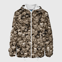 Куртка с капюшоном мужская Зомби котики, цвет: 3D-белый