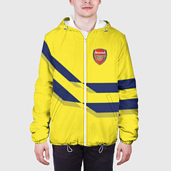 Куртка с капюшоном мужская Arsenal FC: Yellow style, цвет: 3D-белый — фото 2