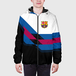 Куртка с капюшоном мужская Barcelona FC: Black style, цвет: 3D-черный — фото 2