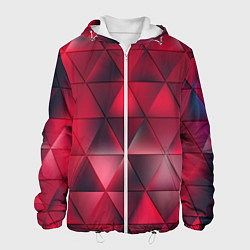 Куртка с капюшоном мужская Dark Red, цвет: 3D-белый