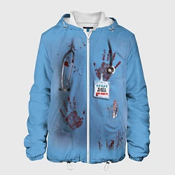Куртка с капюшоном мужская Костюм врача кровь, цвет: 3D-белый