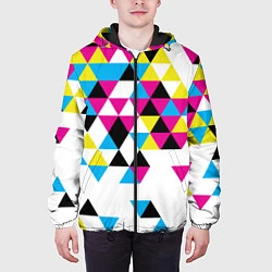 Куртка с капюшоном мужская Broken mosaic, цвет: 3D-черный — фото 2